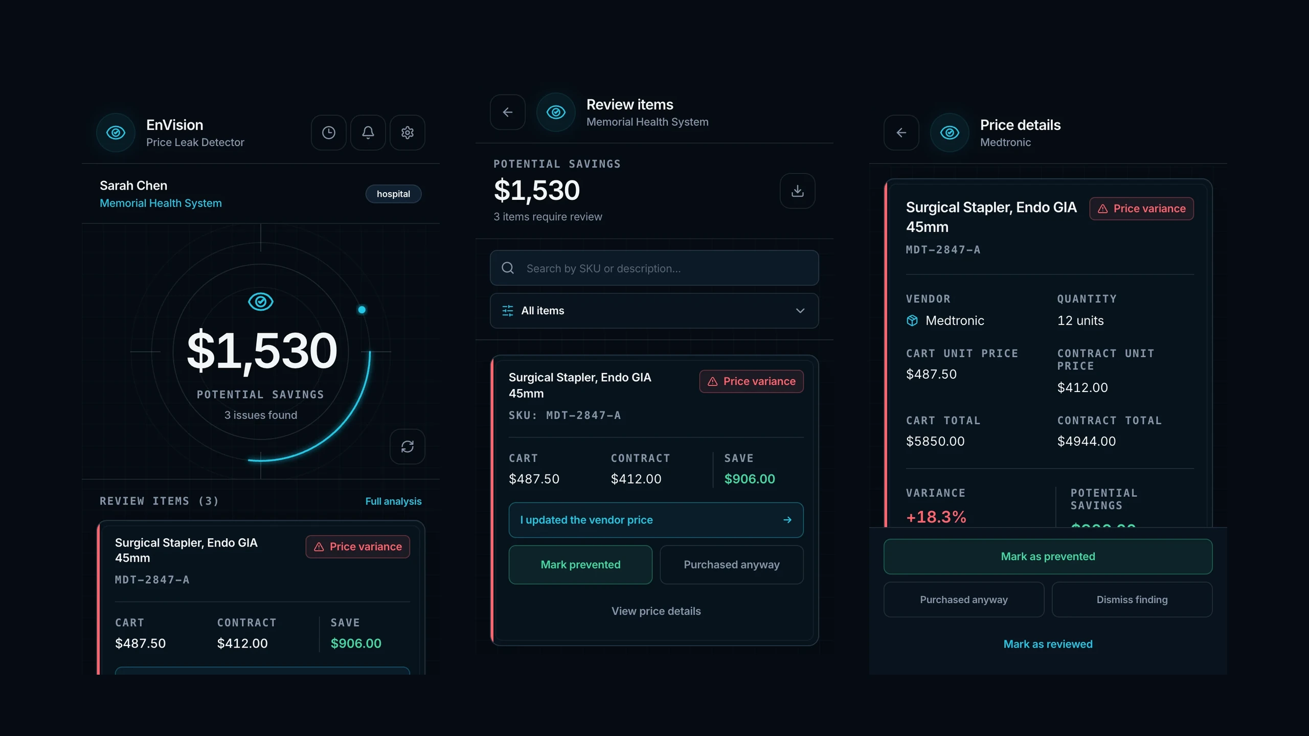 EnVision — Hospital Price Leak Detector