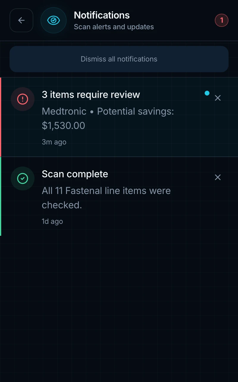 EnVision notifications